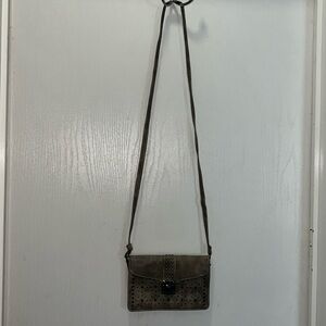Studded Olive Green Crossbody Bag